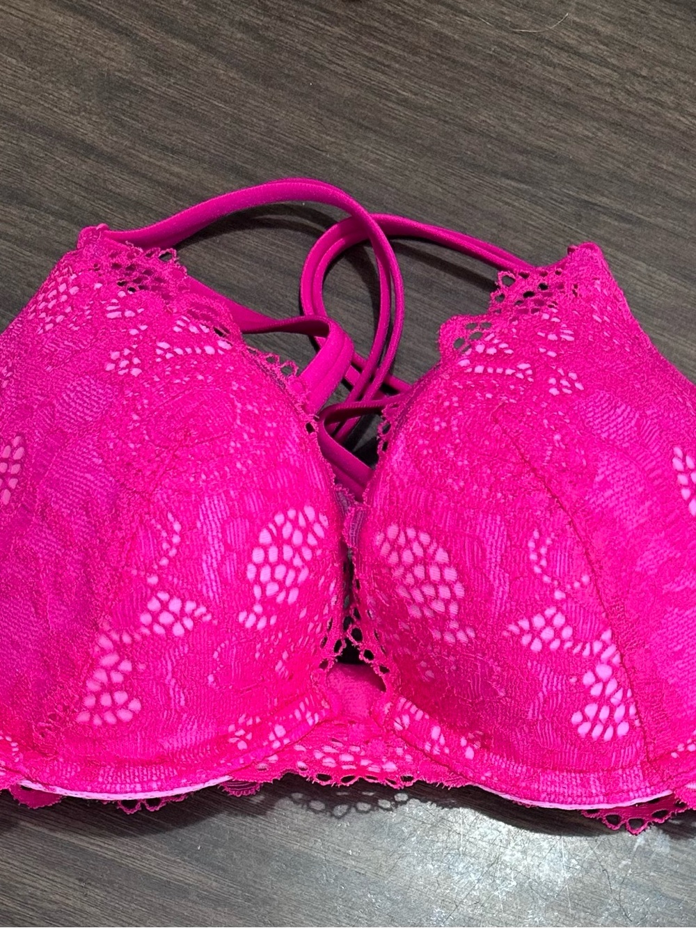Victoria's Secret Very Sexy Lace Push-Up Bra in Hot Pink